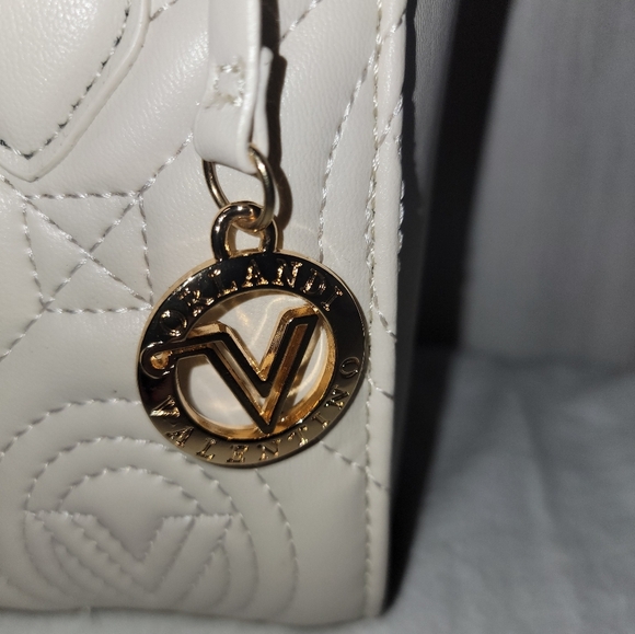 NWT Valentino Orlandi Bone Color Quilted Handbag - Picture 3 of 10